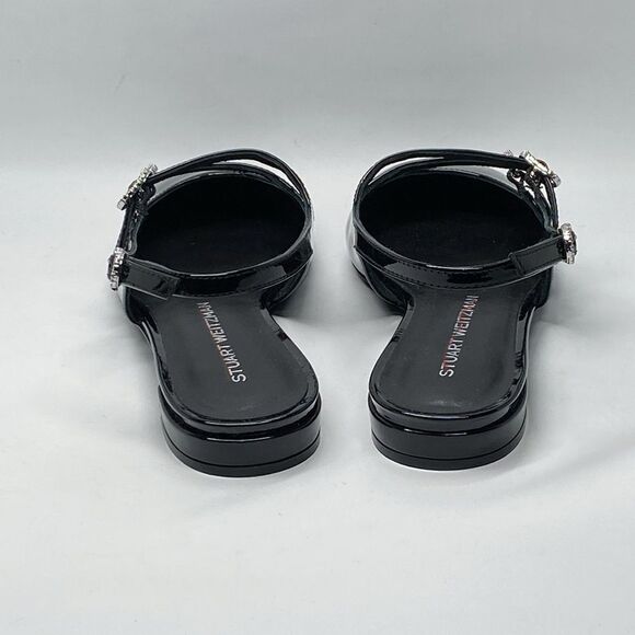 Stuart Weitzman embellished Patent Leather Slingback Flats size 7 - Picture 8 of 12